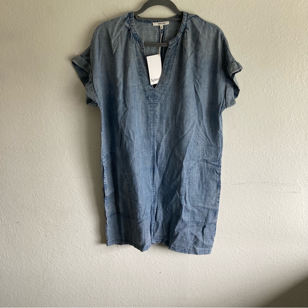 Splendid Lauren Indigo Mini Dress.  Size Small NWT - Picture 7 of 15